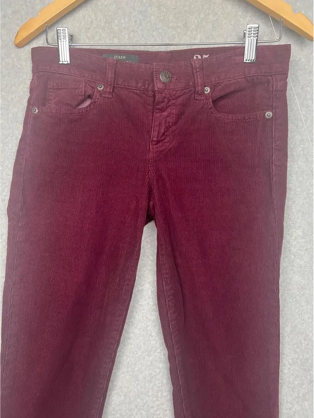 J Crew Toothpick Skinny Corduroy Pants Womens 25 Ankle Straight Casual
